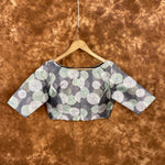 Thumbnail for Festive Rush Grey Coloured Silk Ready to Wear Blouse - kapda Tailor - Distacart