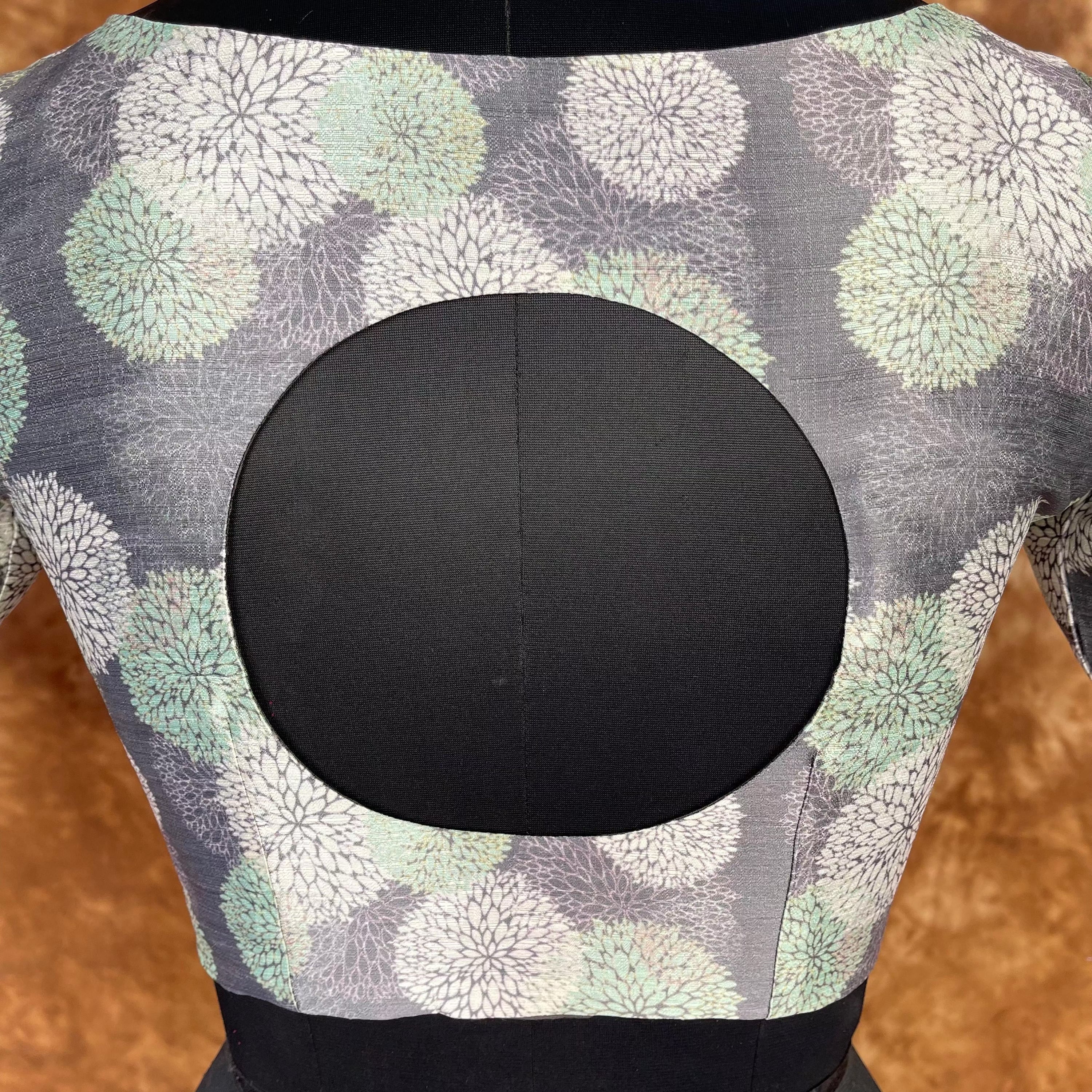 Festive Rush Grey Coloured Silk Ready to Wear Blouse - kapda Tailor - Distacart