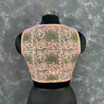 Thumbnail for Parchment Pink Pink Coloured Net With Embroidrey Ready to Wear Blouse - kapda Tailor - Distacart