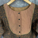 Thumbnail for Wood Wish Brown Coloured Cotton Silk Ready to Wear Blouse - kapda Tailor - Distacart