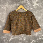 Thumbnail for Wood Wish Brown Coloured Cotton Silk Ready to Wear Blouse - kapda Tailor - Distacart