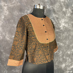 Thumbnail for Wood Wish Brown Coloured Cotton Silk Ready to Wear Blouse - kapda Tailor - Distacart