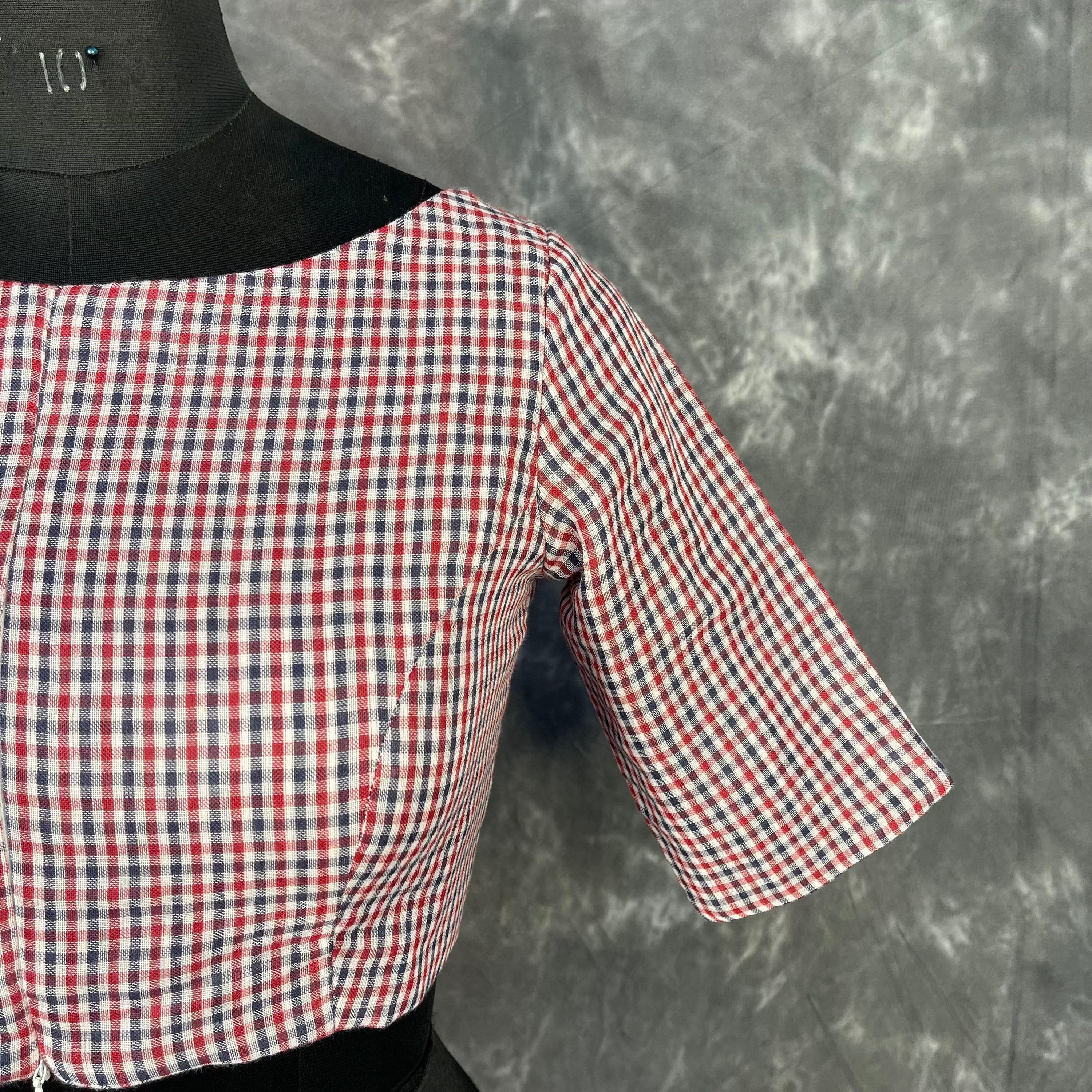 Asymmetric Symmetry Multi Color Coloured Cotton Ready to Wear Blouse - kapda Tailor - Distacart
