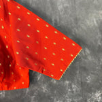 Thumbnail for Rakhtbeej Medium Burnt Orange Coloured Chanderi with Gold Butta Weaving Ready to Wear Blouse - kapda Tailor - Distacart