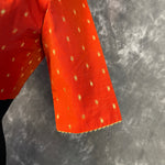 Thumbnail for Rakhtbeej Medium Burnt Orange Coloured Chanderi with Gold Butta Weaving Ready to Wear Blouse - kapda Tailor - Distacart