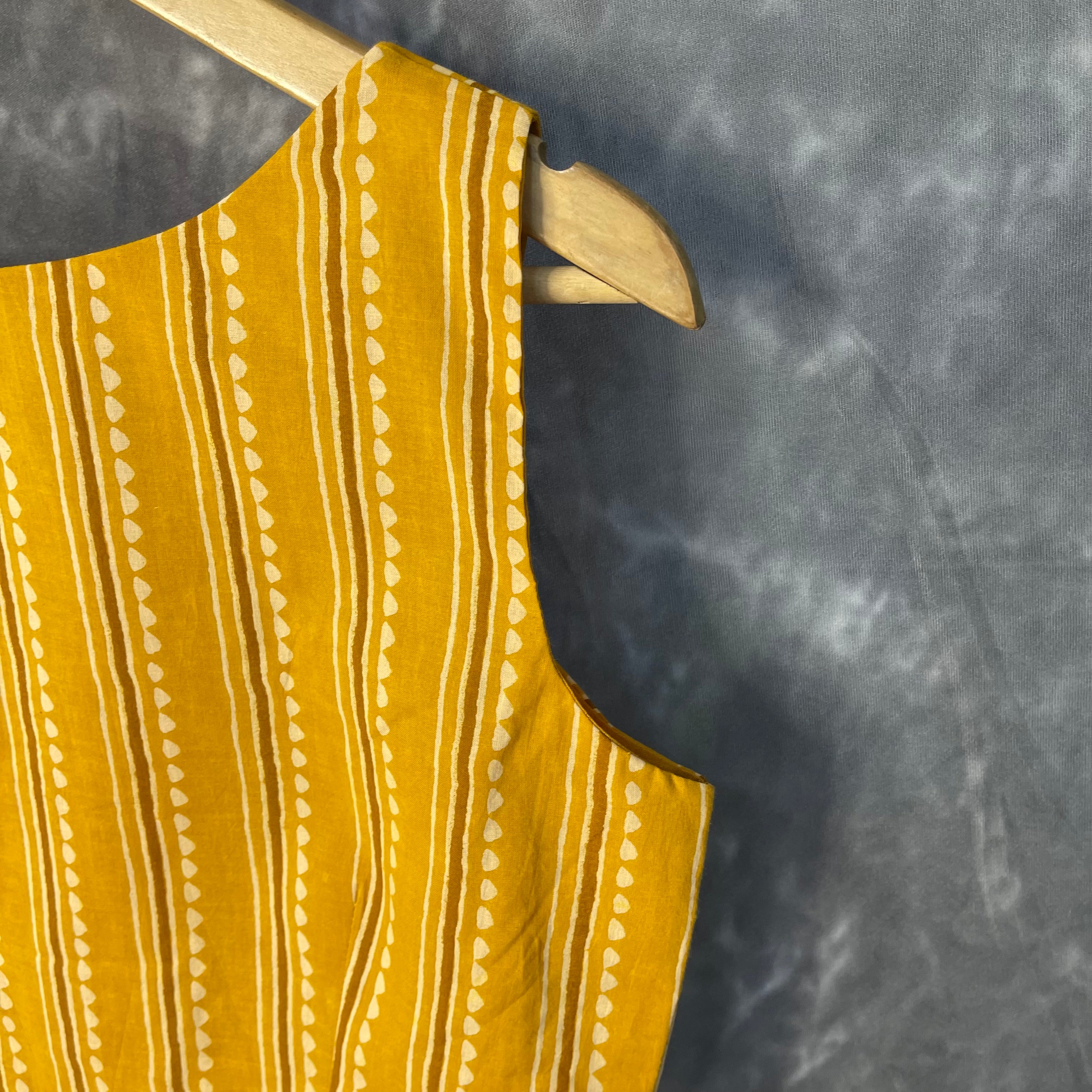 Ujla Savera Orange Coloured Cotton Printed Ready to Wear Blouse - kapda Tailor - Distacart