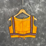 Thumbnail for Mangalore Madness Orange Coloured Mangalore Isik/Khan Border Ready to Wear Blouse - kapda Tailor - Distacart