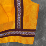 Thumbnail for Mangalore Madness Orange Coloured Mangalore Isik/Khan Border Ready to Wear Blouse - kapda Tailor - Distacart