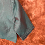 Thumbnail for Greesy Fashion Sage Green Coloured Silk Cotton Ready to Wear Blouse - kapda Tailor - Distacart