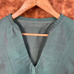 Thumbnail for Greesy Fashion Sage Green Coloured Silk Cotton Ready to Wear Blouse - kapda Tailor - Distacart