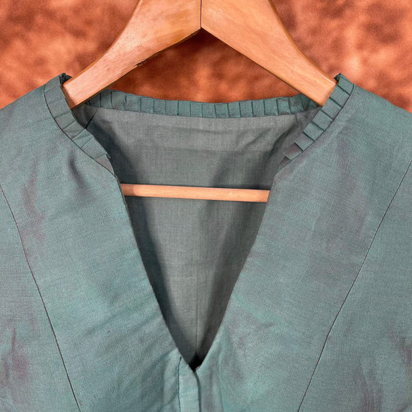 Buy Greesy Fashion Sage Green Coloured Silk Cotton Ready to Wear Blouse ...