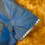 Thumbnail for Aurelia Blue Blue Coloured Silk Ready to Wear Blouse - kapda Tailor - Distacart