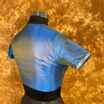Thumbnail for Aurelia Blue Blue Coloured Silk Ready to Wear Blouse - kapda Tailor - Distacart