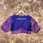 Thumbnail for Khwaabon Ka Jharokha Blue Coloured Cotton Silk /Silk Ready to Wear Blouse - kapda Tailor - Distacart