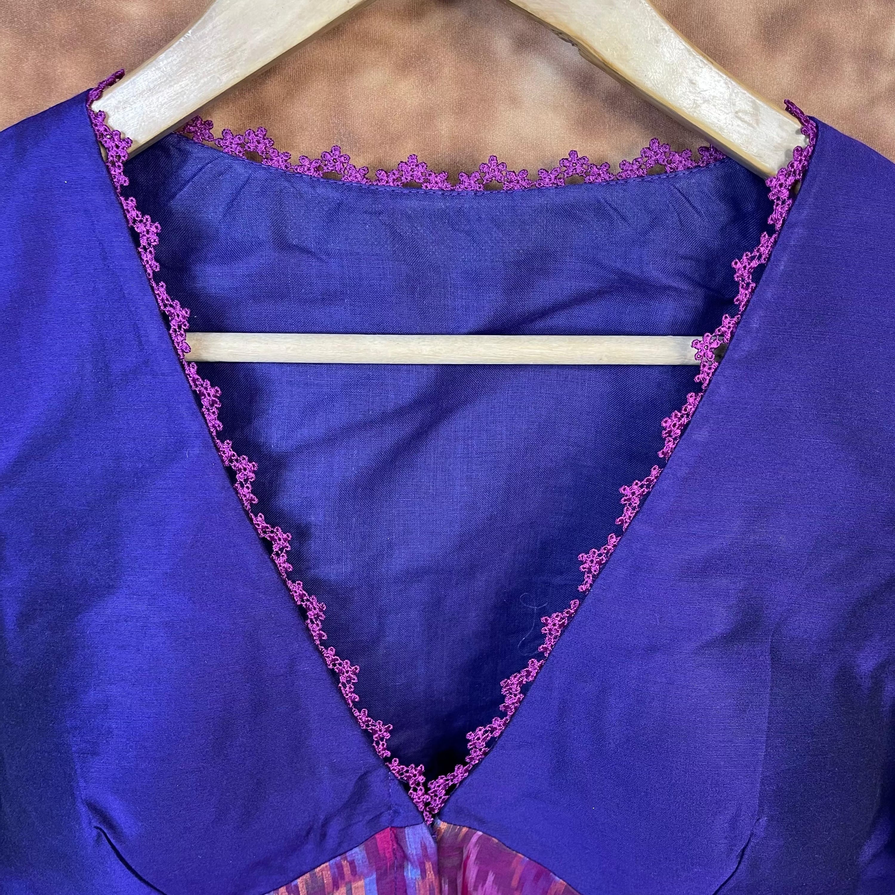 Khwaabon Ka Jharokha Blue Coloured Cotton Silk /Silk Ready to Wear Blouse - kapda Tailor - Distacart