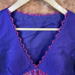 Thumbnail for Khwaabon Ka Jharokha Blue Coloured Cotton Silk /Silk Ready to Wear Blouse - kapda Tailor - Distacart