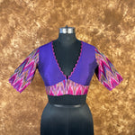 Thumbnail for Khwaabon Ka Jharokha Blue Coloured Cotton Silk /Silk Ready to Wear Blouse - kapda Tailor - Distacart