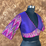 Thumbnail for Khwaabon Ka Jharokha Blue Coloured Cotton Silk /Silk Ready to Wear Blouse - kapda Tailor - Distacart