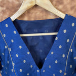 Thumbnail for Coral Jari Buta Blue Coloured Silk With Zari Buta Ready to Wear Blouse - kapda Tailor - Distacart