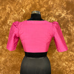 Thumbnail for Punchy Pink Pink Coloured Chanderi Silk Ready to Wear Blouse - kapda Tailor - Distacart