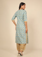 Thumbnail for Aramya Straight Soft Cotton Floral Print Women's Kurta - White - Distacart