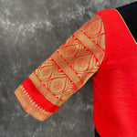 Thumbnail for Suhaagan ki Laali Red Coloured Silk /Brocket Ready to Wear Blouse - kapda Tailor - Distacart