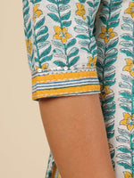 Thumbnail for Aramya Straight Soft Cotton Floral Print Women's Kurta - White - Distacart