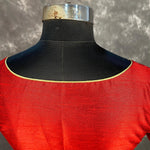 Thumbnail for Chaatak Laal Red Coloured Art Row Silk Ready to Wear Blouse - kapda Tailor - Distacart