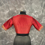 Thumbnail for Ehsaas Maroon Coloured Silk Ready to Wear Blouse - kapda Tailor - Distacart