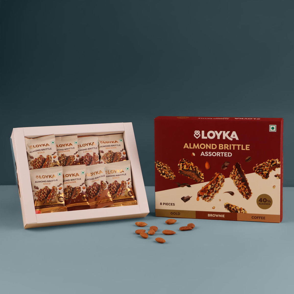 almond brittle assorted 7 pcs box