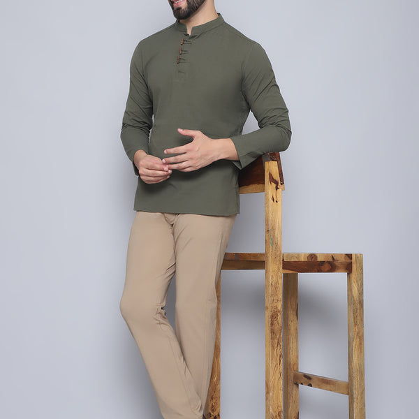 Even Apparels Men's Loop Wooden Button Kurta - Distacart