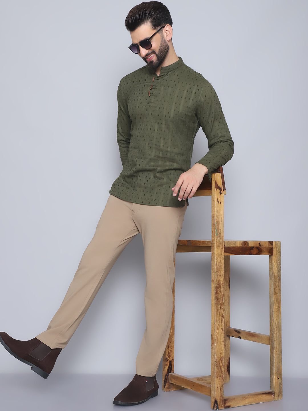 Even Apparels Men's Loop Wooden Button Kurta - Distacart