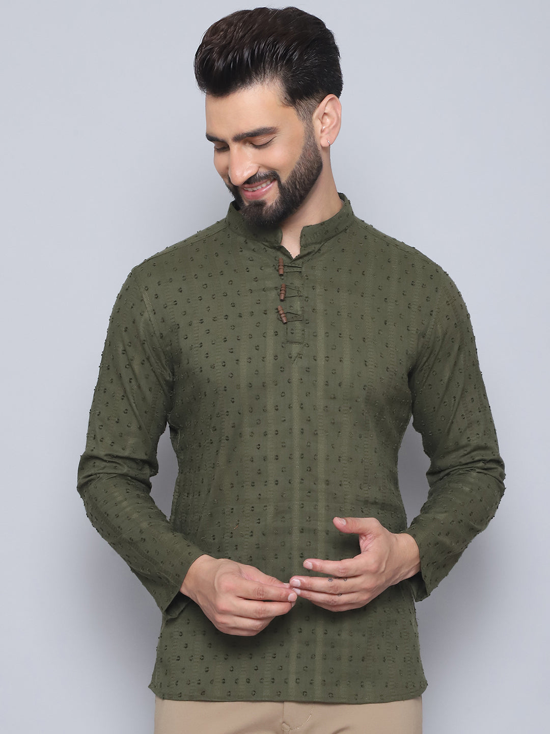Even Apparels Men's Loop Wooden Button Kurta - Distacart