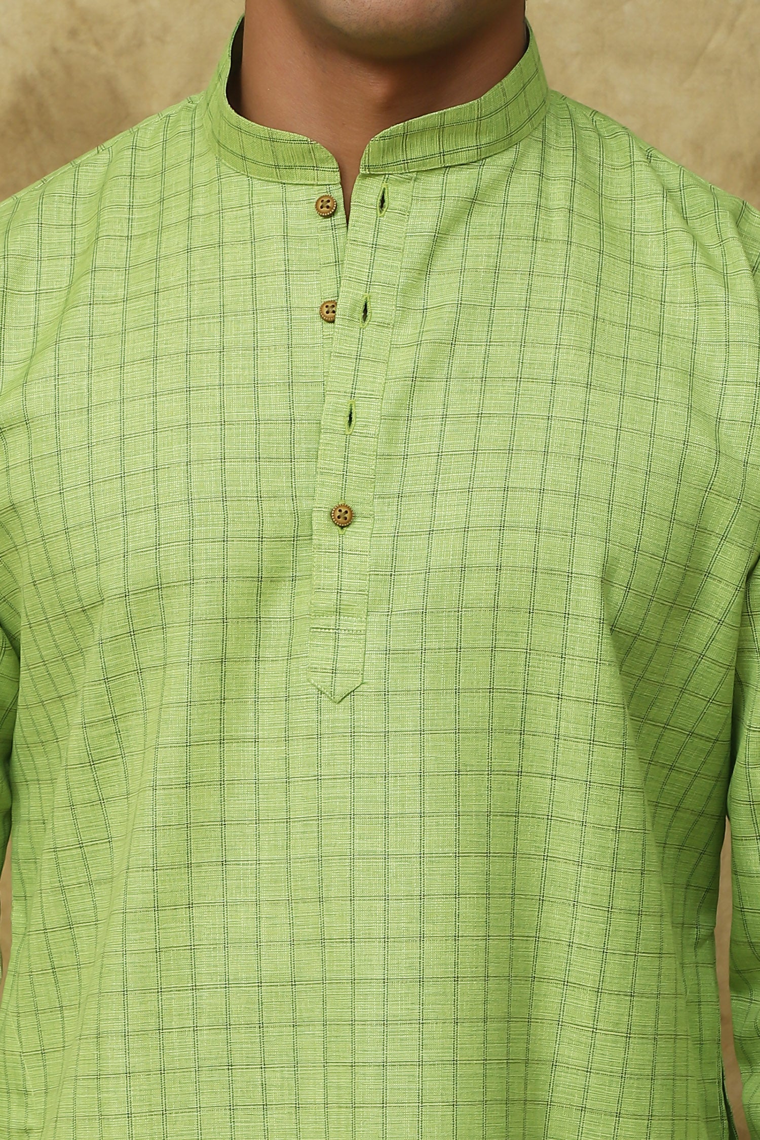 Bluesaanchi Men's Checkered Cotton Kurta Set - Distacart