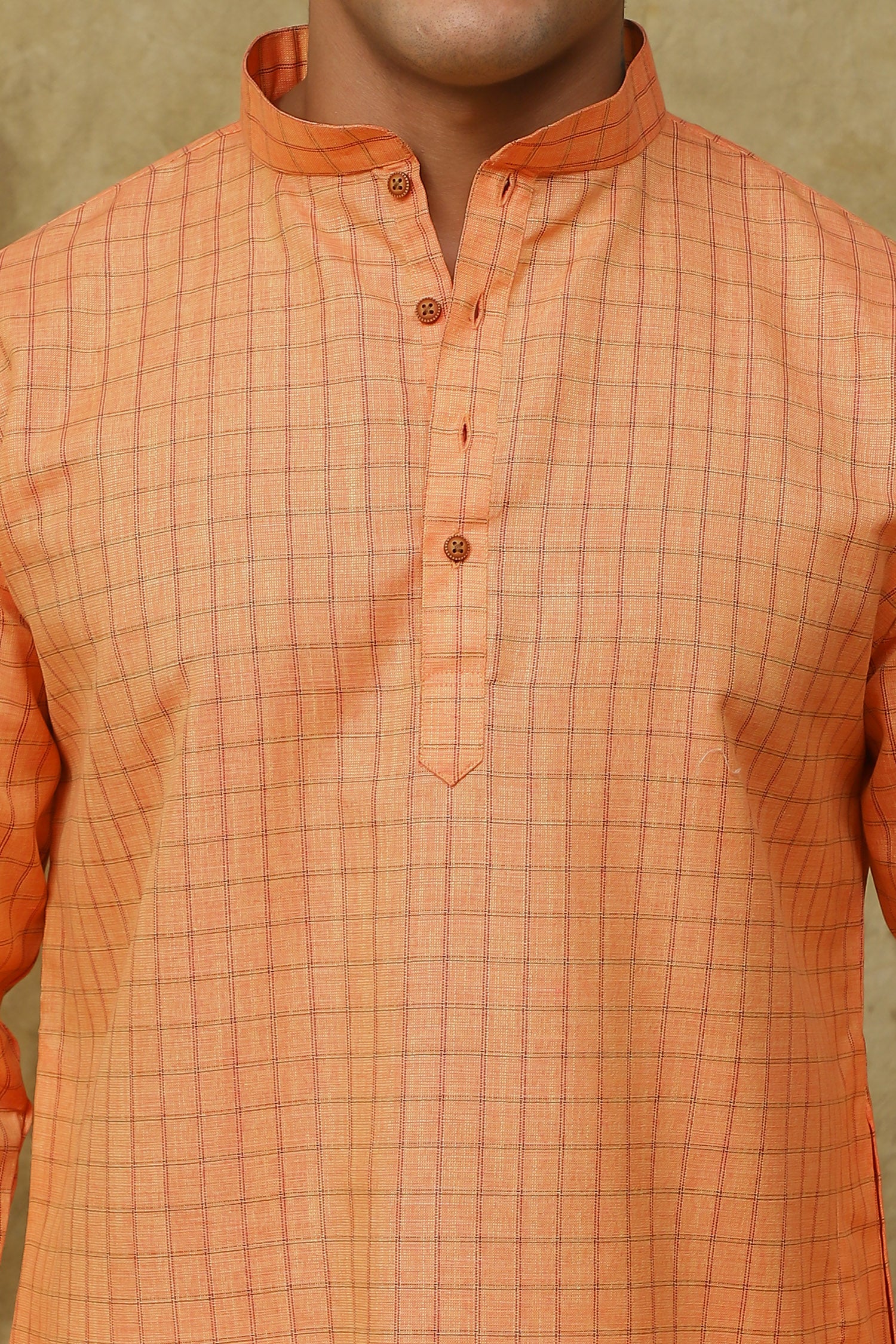 Bluesaanchi Men's Checkered Cotton Kurta Set - Distacart