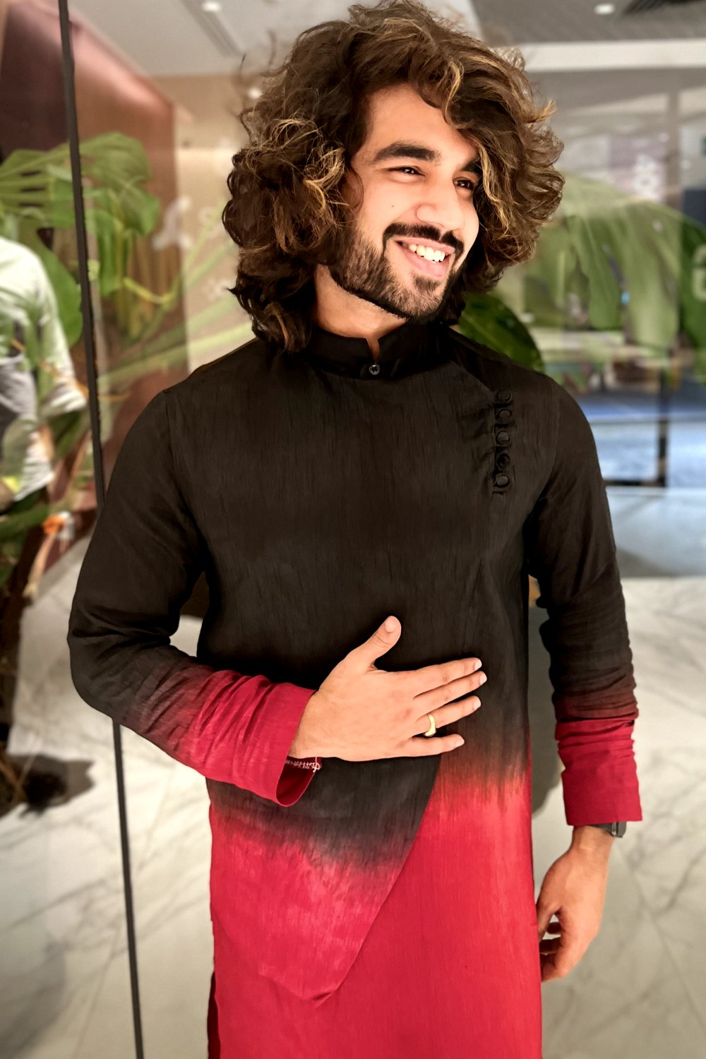 Pattern Ombre Kurta by Hilo Design - Distacart