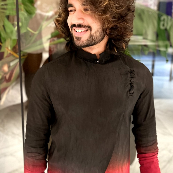 Pattern Ombre Kurta by Hilo Design - Distacart