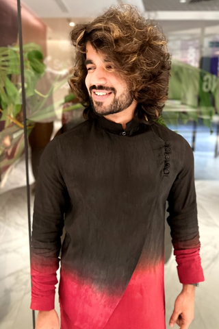 Pattern Ombre Kurta by Hilo Design - Distacart