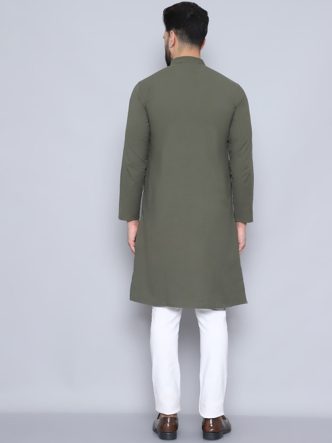 Even Apparels Men's Pure Cotton Green Kurta - Distacart