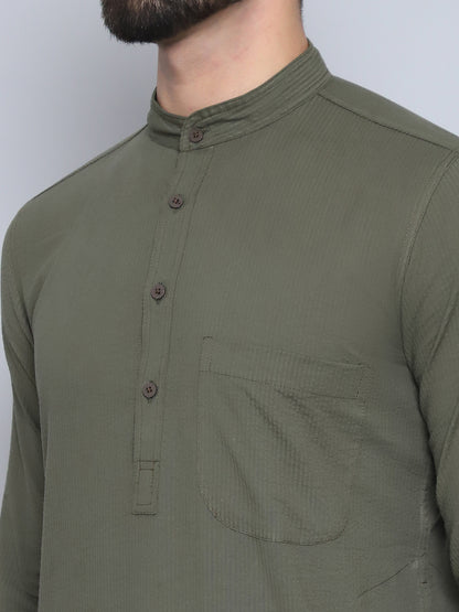 Even Apparels Men's Pure Cotton Green Kurta - Distacart