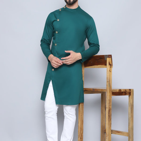 Even Apparels Men's Pure Cotton Green Sherwani Kurta - Distacart