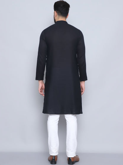 Even Apparels Men's Pure Cotton Black Kurta - Distacart