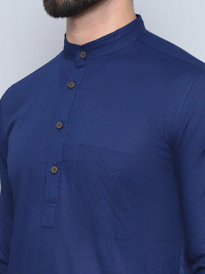 Even Apparels Men's Pure Cotton Blue Kurta - Distacart