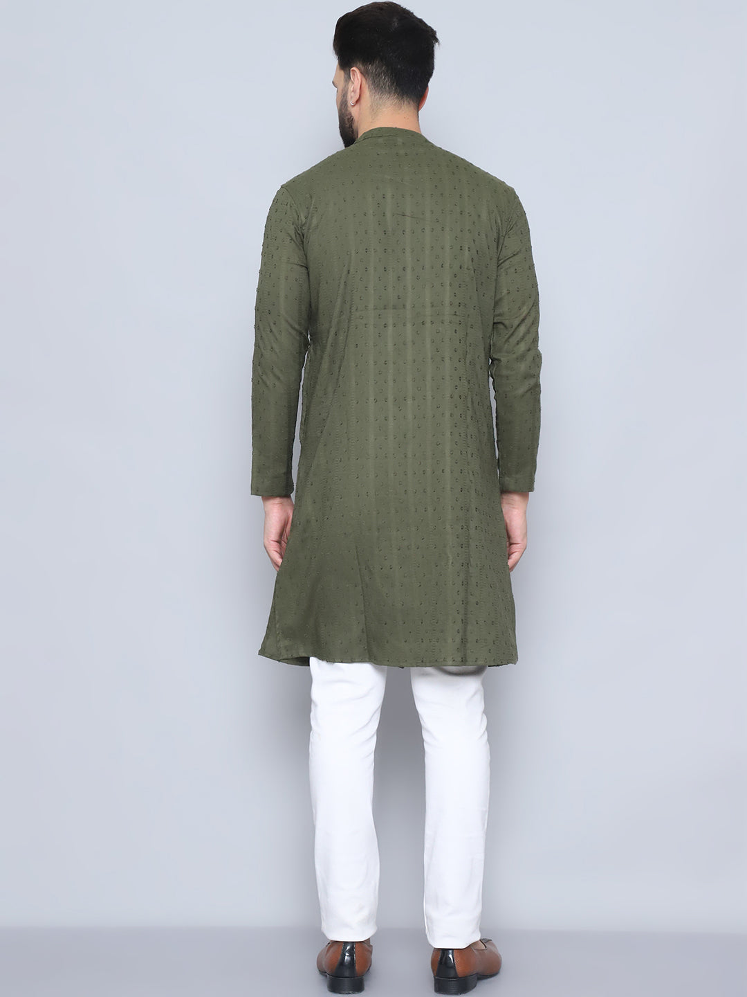 Even Apparels Men's Pure Cotton Green Sherwani Kurta - Distacart
