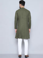 Thumbnail for Even Apparels Men's Pure Cotton Green Sherwani Kurta - Distacart