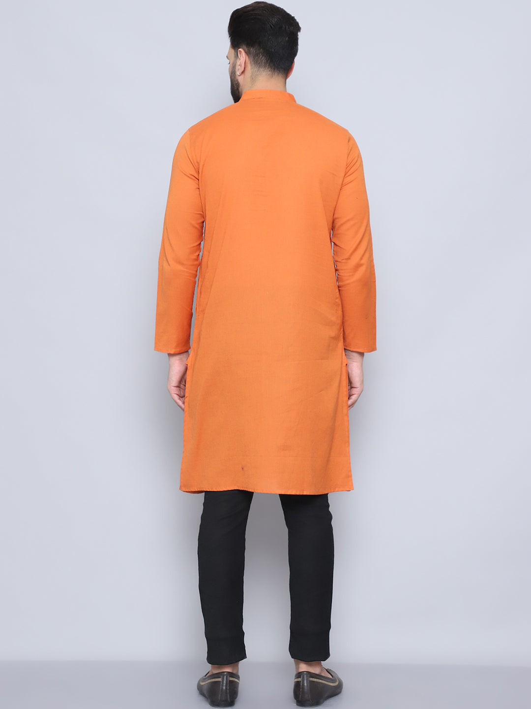 Even Apparels Men's Pure Cotton Orange Kurta - Distacart