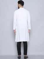Thumbnail for Even Apparels Men's Pure Cotton White Kurta - Distacart
