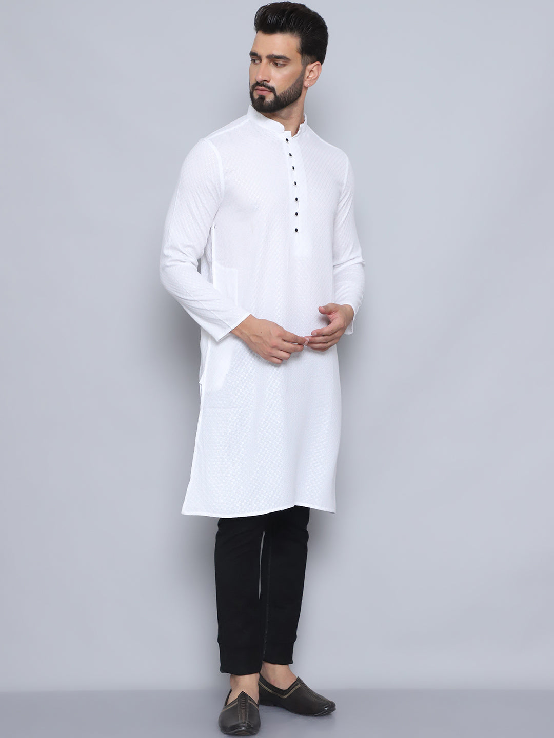 Even Apparels Men's Pure Cotton White Kurta - Distacart