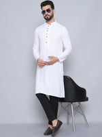 Thumbnail for Even Apparels Men's Pure Cotton White Kurta - Distacart