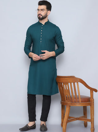 Even Apparels Men's Loop Button Green Kurta - Distacart